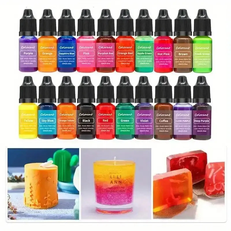 0.34oz/bottle Candle Dyes Pigment Liquid Colorant Resin Coloring Dye