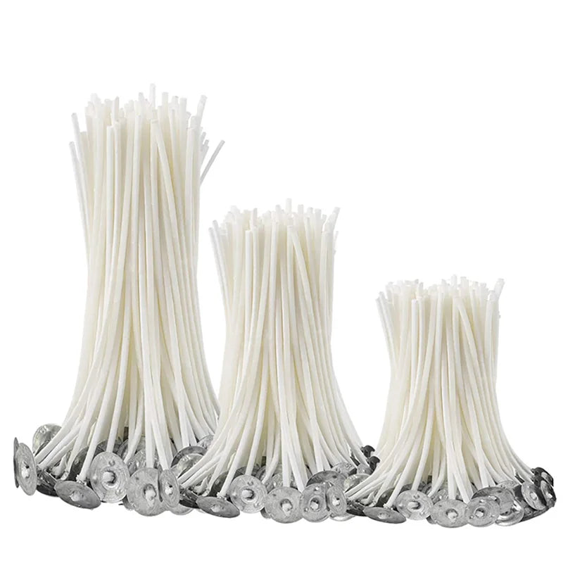 100Pcs Candle Wicks 9/15/20cm Smokeless Wax Pure Cotton Core For DIY