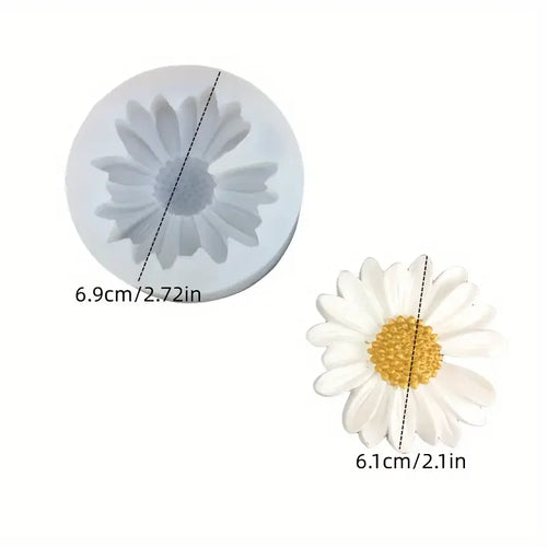 1pc 3D Daisy Flower Silicone Candle and Plaster Mold - DIY Resin and