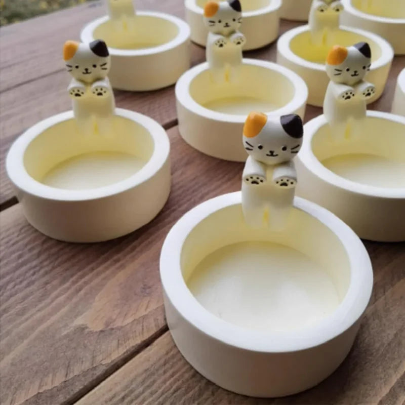 Cartoon Cat Candle Holder Cat Tea Light Candle Holder Office Home